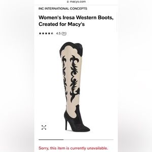 Macy’s I.N.C. Istera Western Boots Sparkle